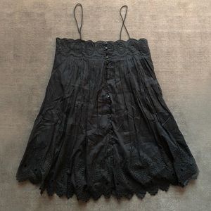 Catherine Malandrino Black Broderie Anglaise Dress